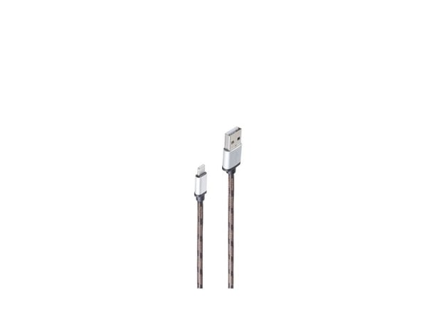 shiverpeaks BS14-50075, 0,3 m, Lightning, USB A, Hankjønn, Hankjønn, Brun
