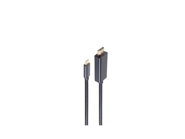 shiverpeaks SHVP BS1056185 - HDMI A hann > USB 3.1 C hann 4K svart 1,8m - Digital/Data, 1,8 m, HDMI Type A (Standard), HDMI Type C (Mini), Asst.