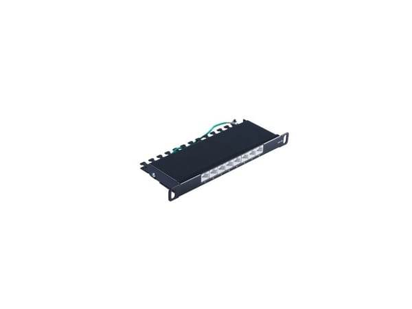 shiverpeaks BS08-67050, Cat6a, 22/26, Svart, SPCC, Rackmontering, 0.5U