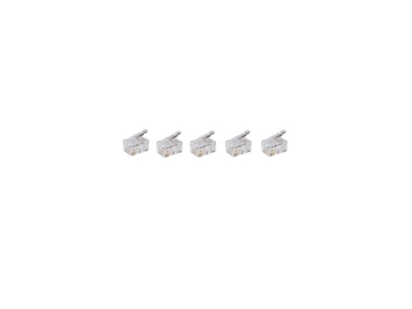 shiverpeaks BS72039-5, RJ-10, Hvit, Hankjønn, Rett, Gull, 5 stykker