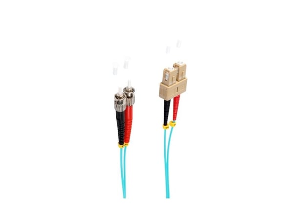 shiverpeaks BS77911/3 fiberoptisk kabel 1 m SC ST OM3 aqua farge (BS77911/3)