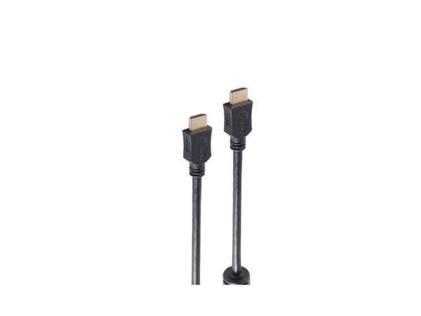 shiverpeaks ®-BASIC-S--HDMI A hann til HDMI A hann, gullbelagte kontakter med ferritt, Full HD, ULTRA HD, 3D, HEAC, 1,5m (BS77471-FERRIT)