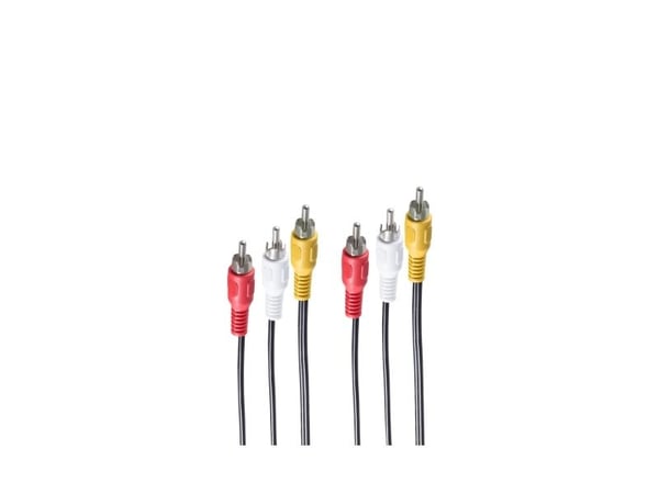 shiverpeaks BS90024-10, 10 m, 3 x RCA, 3 x RCA, Hankjønn, Hankjønn, Rett