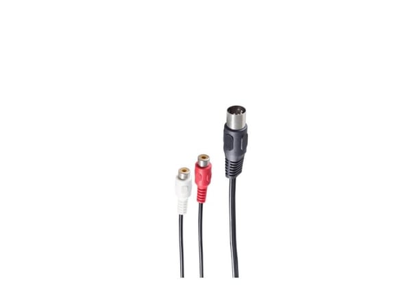 shiverpeaks BS10201, DIN (5-pin), Hankjønn, 2 x RCA, Hunkjønn, 0,2 m, Sort