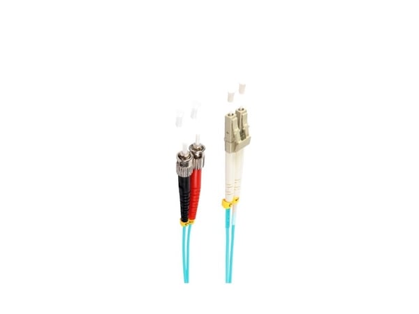 shiverpeaks BS77941/3 fiberoptisk kabel 1 m LC ST OM3 aqua farge (BS77941/3)