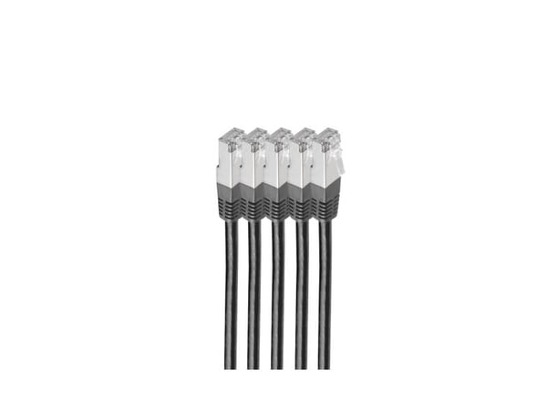 shiverpeaks BS75711-H0.25S-SET5 Verkkokaapeli Musta 0,25 m Cat6 S/FTP (S-STP) (BS75711-H0.25S-SET5)
