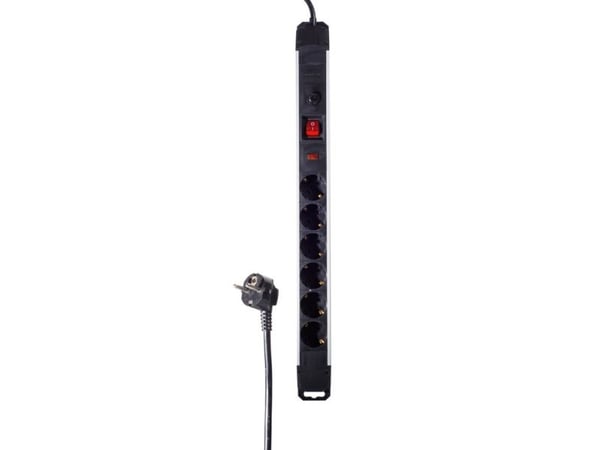 shiverpeaks BS09-20565, Perus, Alumiini, Muovi, Musta, 6 AC-pistorasia(a), 1,5 m, 230 V shiverpeaks BS09-20565, Perus, Alumiini, Muovi, Musta, 6 AC-pistorasia(a), 1,5 m, 230 V
