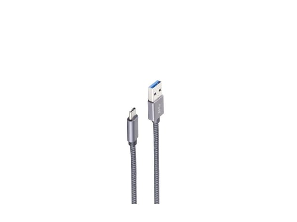 shiverpeaks BS13-38020, 1 m, USB A, USB C, USB 3.2 Gen 2 (3.1 Gen 2), 10 Gbit/sek, Grå