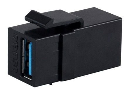 shiverpeaks Basic-S, Litteä, Musta, USB A, USB A, Naaras, Naarasliitin, Naarasliitin