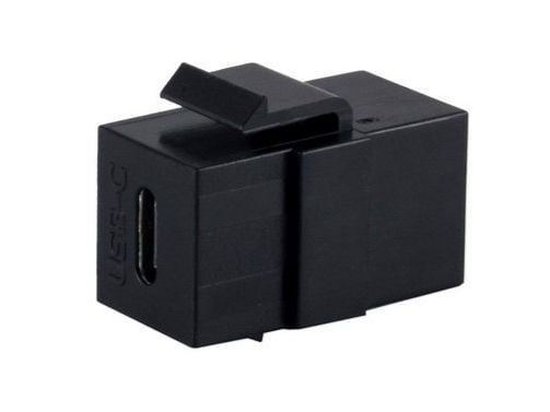 shiverpeaks BS08-10040, Litteä, Musta, USB C, USB C, Naaras, Naarasliitin, Naarasliitin