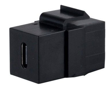 shiverpeaks BS08-10040, Litteä, Musta, USB C, USB C, Naaras, Naarasliitin, Naarasliitin
