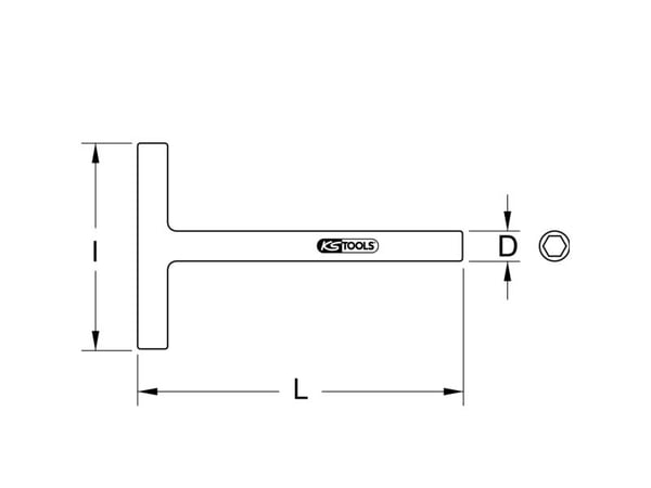KS Tools 117.2422, Uttag, 1 huvuden, 4 mm, Kromvanadinstål, IEC 60900, 164 g