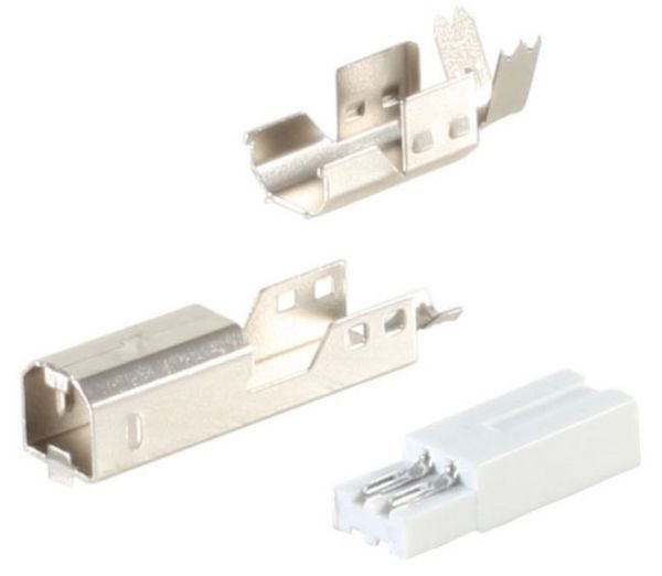 shiverpeaks BS77057, USB-B, Sølv, Hvit, Hankjønn, Rett, 1 stykker