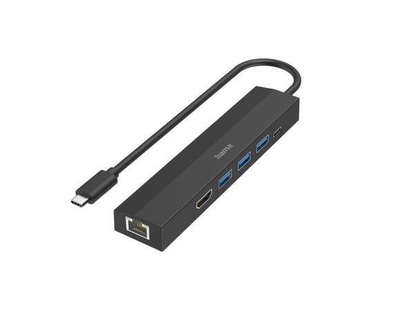 Hama Entry Line - Dockningsstation - USB-C 3.2 Gen 1 - HDMI - 1GbE