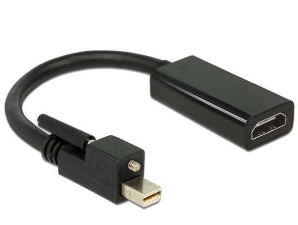 DeLOCK 62640, 0,25 m, Mini DisplayPort, HDMI, Uros, Naaras, Kulta