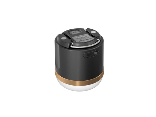 EcoFlow SCLI-B, Batteridrevet campinglykt, Sort, Gull, Hvit, Akrylonitril-butadien-styren (ABS), Termoplastisk gummi (TPR), 2 ben, IP54, 400 lm