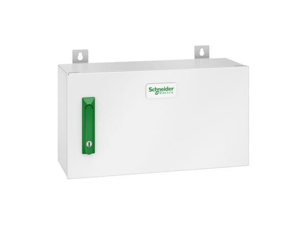 Schneider Electric - UPS backfeed box - 95A 3-fase strømkontaktor, bunntilkobling - veggmonterbar - hvit, RAL 9003