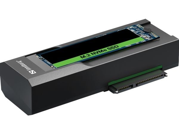 Sandberg - HDD / SSD-dokkestasjon - klonefunksjon - brønner: 2 - 2,5" / 3,5" delt - M.2 NVMe Card / SATA 6Gb/s - USB-C 3.2 (Gen 2)