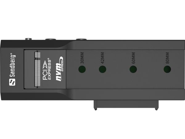 Sandberg - HDD / SSD-dokkestasjon - klonefunksjon - brønner: 2 - 2,5" / 3,5" delt - M.2 NVMe Card / SATA 6Gb/s - USB-C 3.2 (Gen 2)