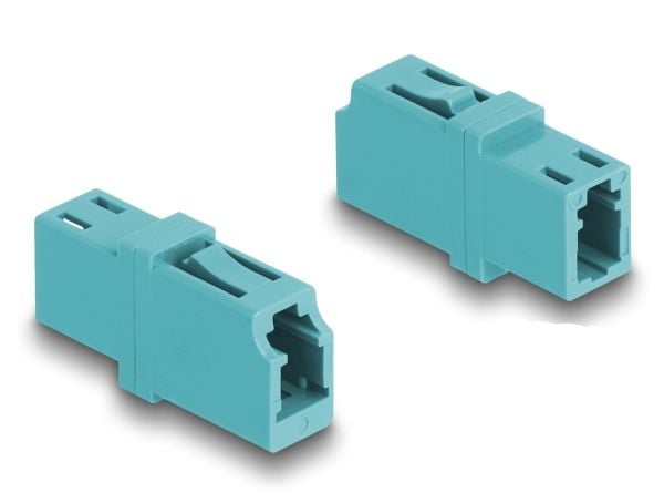 Delock valokuituliitin LC-simpleksiliitäntä LC-simpleksiliitäntään OM3 aqua (Aqua)