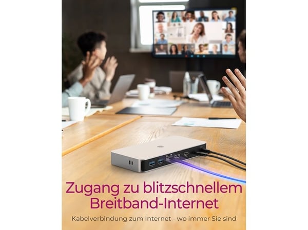 ICY BOX IB-DK2880-C41 - Dokkingstasjon - USB-C - 2 x HDMI - 1GbE - 100 watt