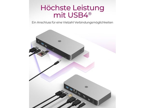 ICY BOX IB-DK2880-C41 - Dokkingstasjon - USB-C - 2 x HDMI - 1GbE - 100 watt