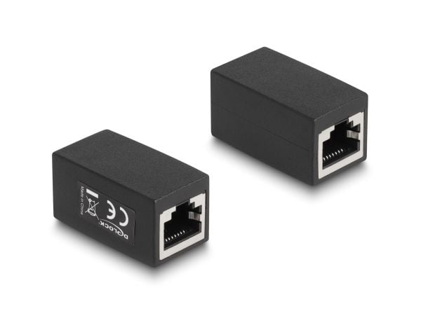 Delock Adapter RJ45 Buchse zu RJ45 Buchse Cat.6 sort