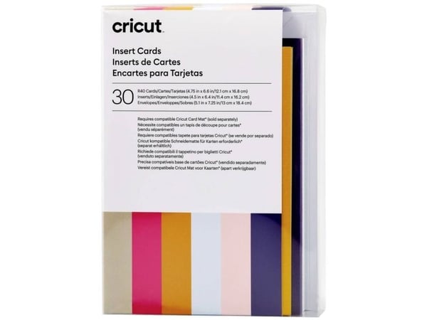 Cricut Sensei Sampler - Insert card set - Twilight, tulipan, hvit, kaki, sennep, pulverblå, selskapsrosa