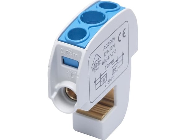 Simet isolerad skenklämma SBB 16 (86105) SIMBLOCK blå 81550003 Simet isolerad skenklämma SBB 16 (86105) SIMBLOCK blå 81550003