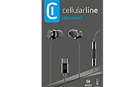 Cellular Line Sparrow - Ørepropper med mikrofon - i øret - kablet - USB-C - svart