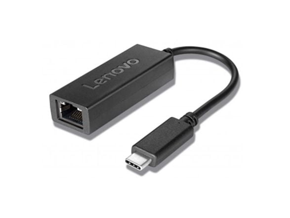 Lenovo - Nettverksadapter - USB-C - Gigabit Ethernet x 1 - svart - for IdeaPad 1 14; 3 14; 5 Pro 14; ThinkBook 13x G2 IAP; 14s Yoga G2 IAP; Yoga Sl...