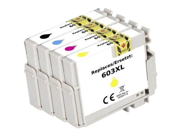 Renkforce RF-5655898, High (L) Yield, Sort, Cyan, Fiolblå, Gult, 4 stykker, 500 sider, 350 sider, Kombinasjonspakke