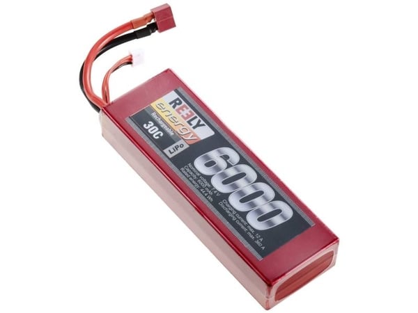 Reely Modelling Battery Pack (LiPo) 7.4 V 6000 mAh Kennojen määrä: 2 30 C Kovakoteloinen T-liitinjärjestelmä