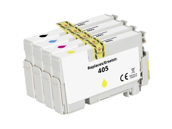 Renkforce RF-5705462, Sort, Cyan, Fiolblå, Gult, 4 stykker, 300 sider, 300 sider, Kombinasjonspakke