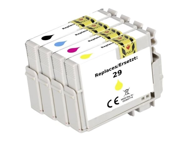 Renkforce RF-5705460, Svart, Cyan, Fiolblå, Gult, 4 stykker, 175 sider, 180 sider, Kombinasjonspakke