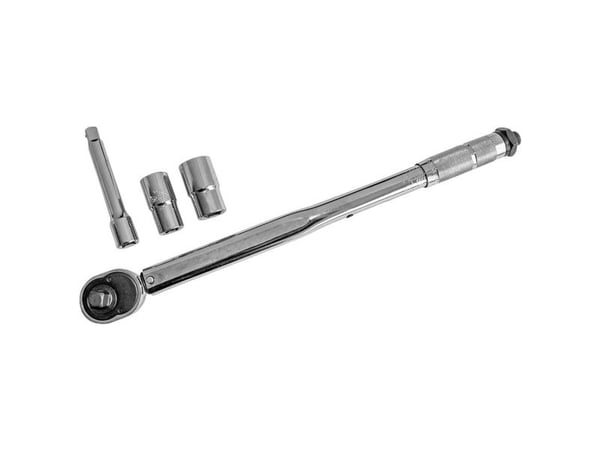 Momentnøkkelsett 1/2" 28-210 Nm 21058 med innsatsverktøy og reversibel skralle