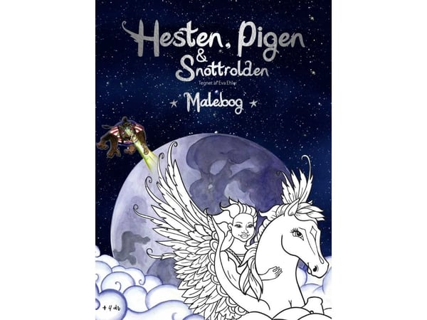 Hesten, jenta og snottrollet – malebok | Eva Ehler | Språk: Dansk