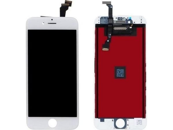 Renov8 LCD-skjerm + touchskjerm til iPhone 6 - hvit (ny LG-skjerm)