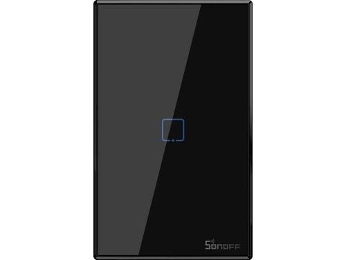 Sonoff T3US1C - 1-vägs Wi-Fi smart väggströmbrytare US - svart
