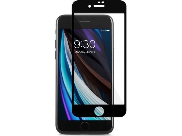 Moshi Szklo hybrid beskyttelsesfilm Moshi AirFoil Pro til Apple iPhone SE 2020/8 (svart ramme)