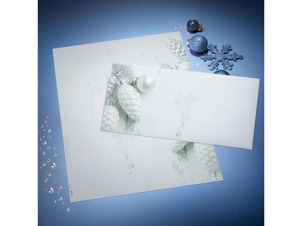 Sigel DU132, Presentkuvert, Grå, Silver, Bild, papper, Jul, 90 g/m ^