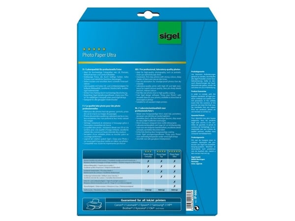 Sigel InkJet Ultra, Satin, 190 g/m², A4, 20 ark