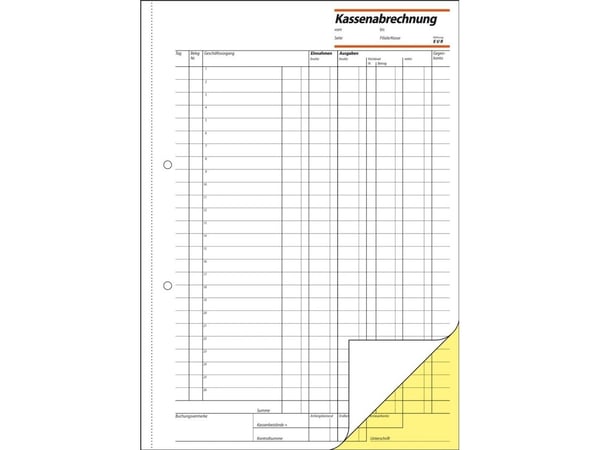 Sigel - Kontantrapport - 50 ark - A4 (210 x 297 mm) - dublett - karbonfri