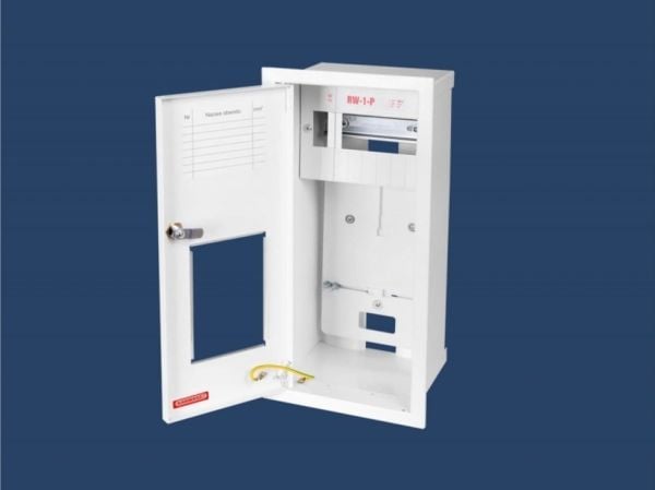 Uppoasennettava yksivaiheinen sähkömittarikaappi 6 moduulia tiivis IP30 115mm RW-1P Z/E