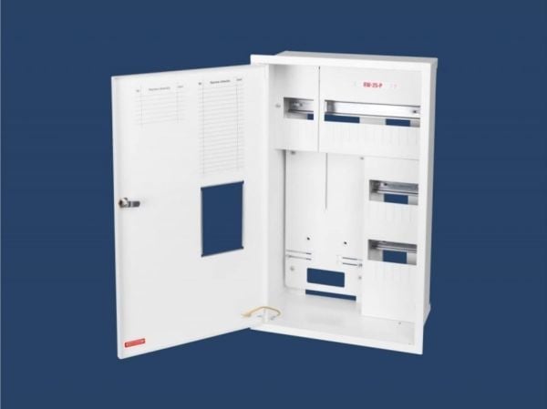 Karwasz mätarskåp infällt 1-mätare 3-fas 25 moduler plomberbart IP30 115mm RW-25P Z/E