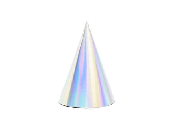 Party Deco festhattar, opaliserande, 17 cm, 6 st