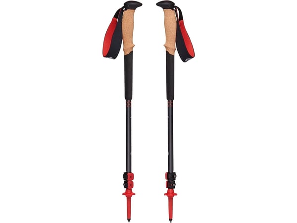 Black Diamond trekkingstaver Pursuit S/M, treningsutstyr (grå/rød, 1 par, 100–125 cm)
