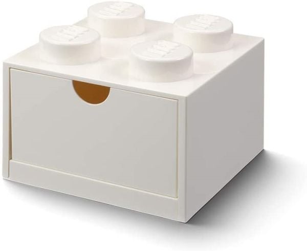 LEGO skrivbordsfack Brick 4 (vit)