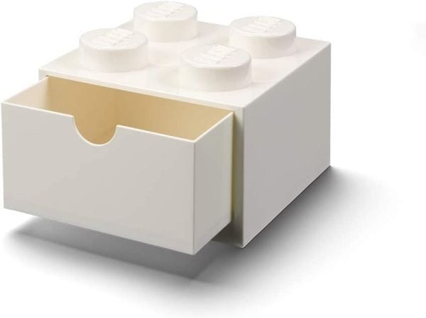 LEGO skrivbordsfack Brick 4 (vit)