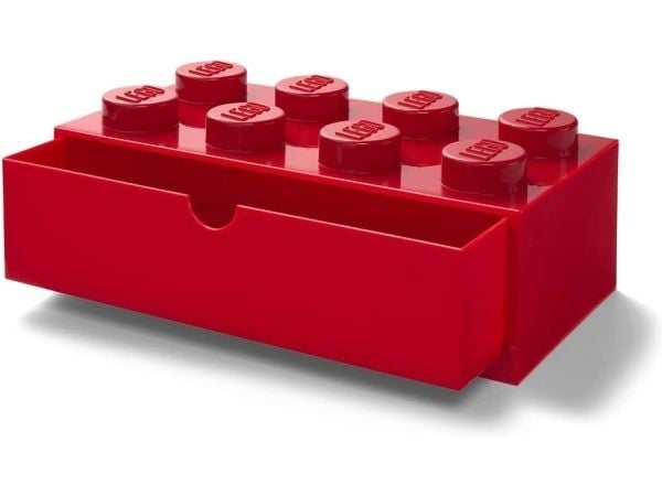 Room Copenhagen LEGO skrivbordslåda 8 förvaringsbox (röd, vred)